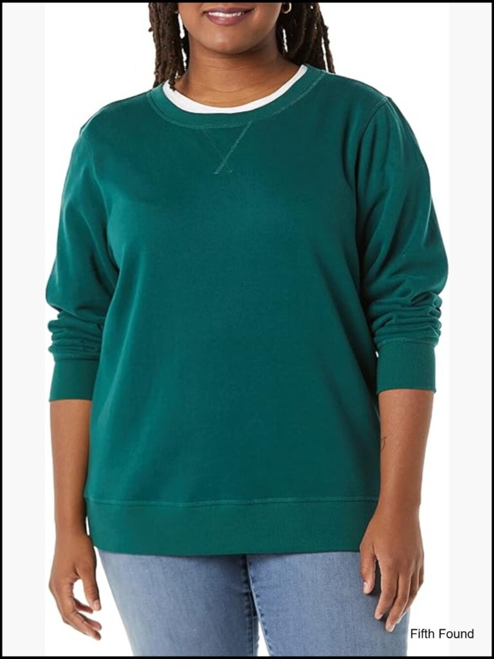 Women's Fleece Crewneck Long Sleeve Pullover Sweatshirt
